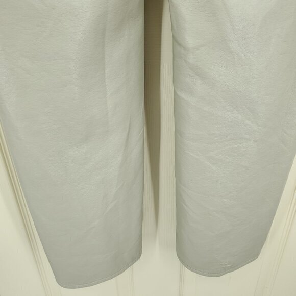 Agolde Minka Cargo Recycled Leather Wide Leg Pants 32 Toast (Tan/Gray/Taupe) - Picture 11 of 16